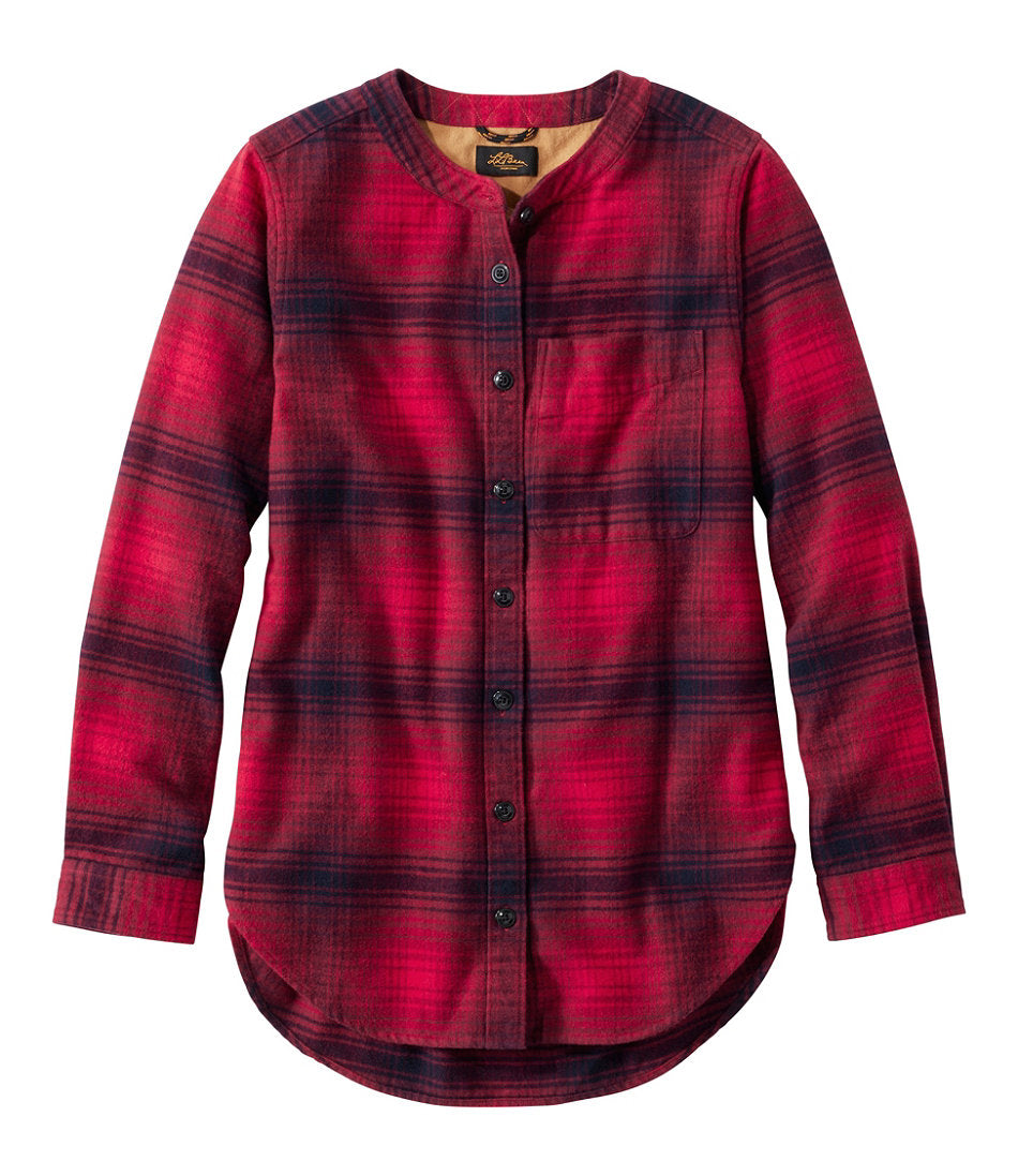 Women's Signature 1933 Collarless Chamois Tunic, Plaid | L.L.Bean outlet