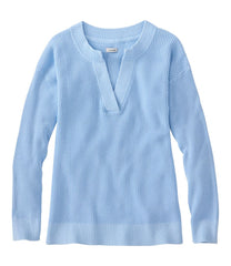 Women's Sunwashed Waffle Sweater, Splitneck | L.L.Bean sale
