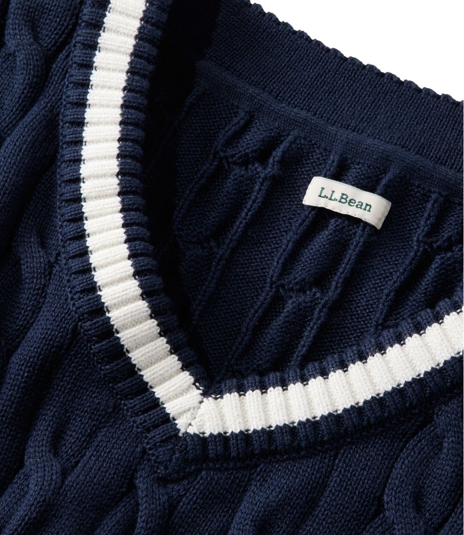 Women's The Original Double L® Sweater, Cable V-Neck | L.L.Bean sale