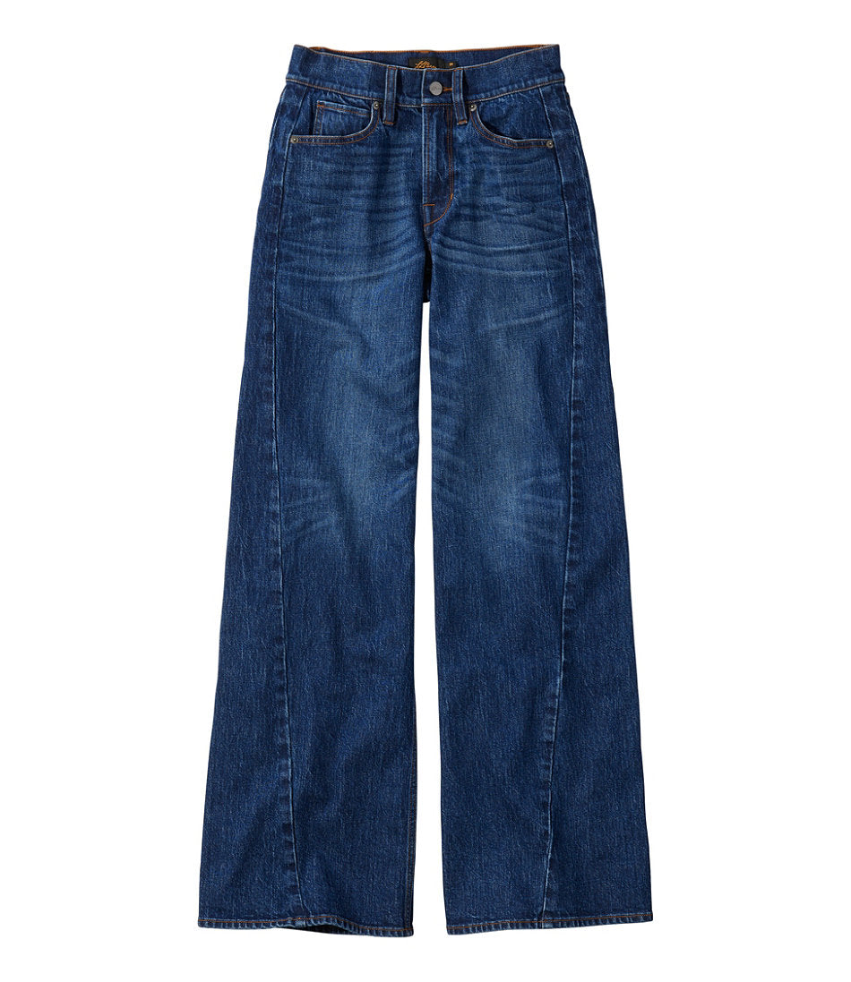 Women's Signature 1912 Premium Jeans, High-Rise Relaxed Wide-Leg | L.L.Bean on sale
