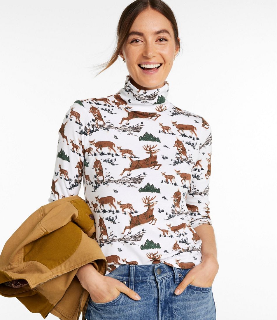 Women's Signature Lightweight Cotton Turtleneck, Novelty | L.L.Bean online