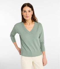Women's Cotton/Cashmere Sweater, V-Neck | L.L.Bean on sale