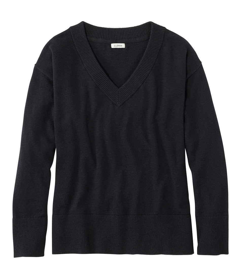 Women's Cotton/Cashmere Sweater, V-Neck | L.L.Bean on sale