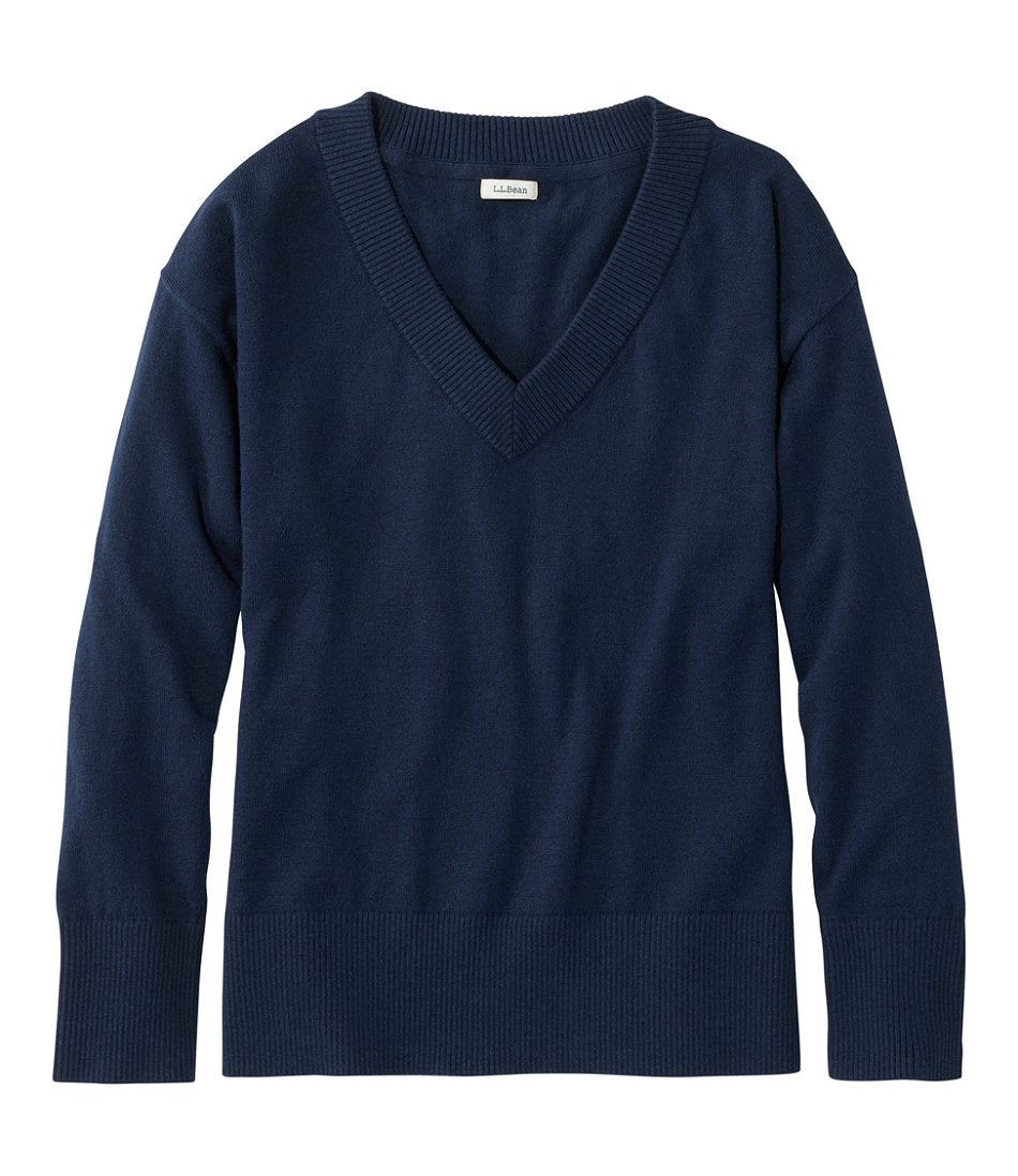 Women's Cotton/Cashmere Sweater, V-Neck | L.L.Bean on sale