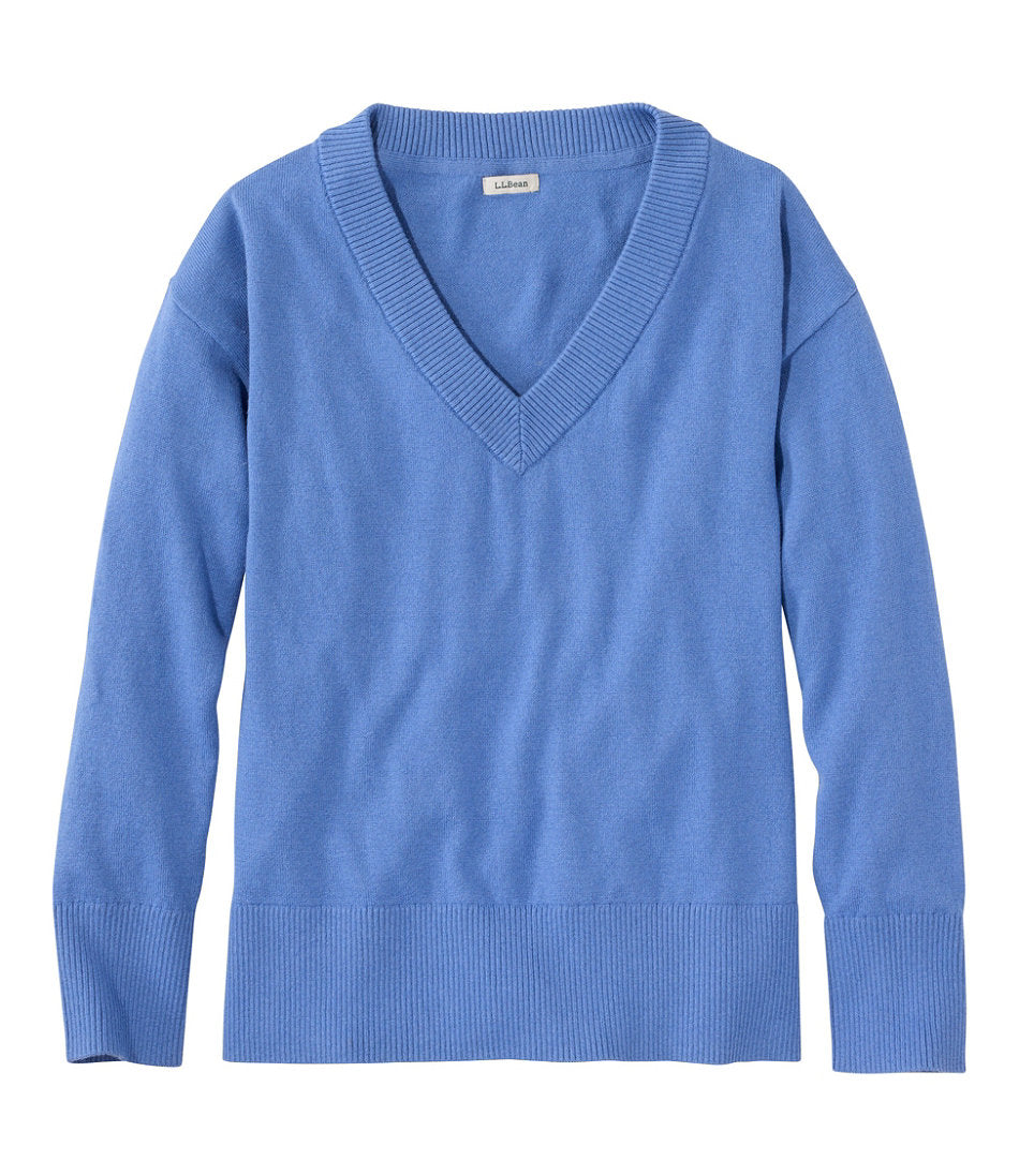 Women's Cotton/Cashmere Sweater, V-Neck | L.L.Bean on sale