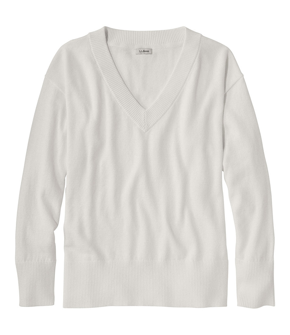 Women's Cotton/Cashmere Sweater, V-Neck | L.L.Bean on sale