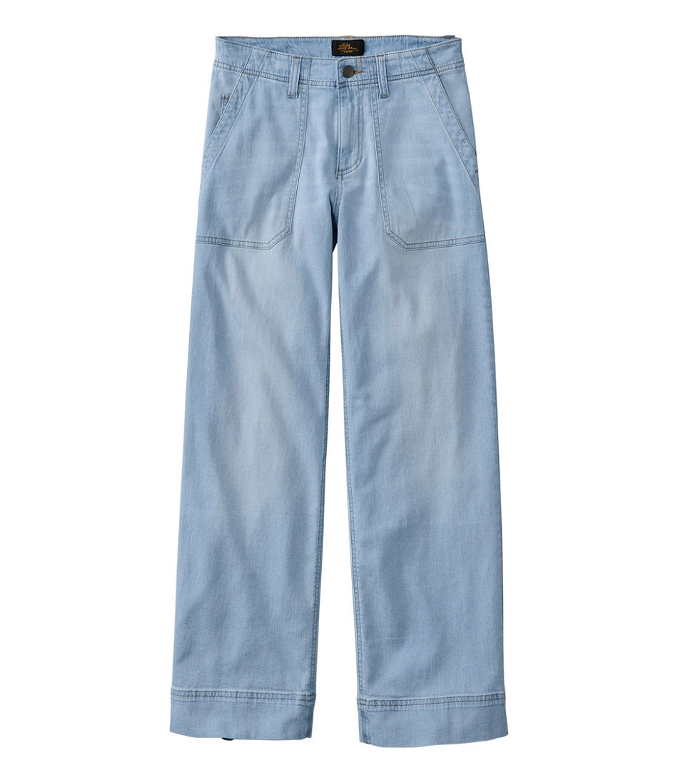 Women's Signature Utility Jeans, Mid-Rise Wide-Leg Ankle | L.L.Bean online