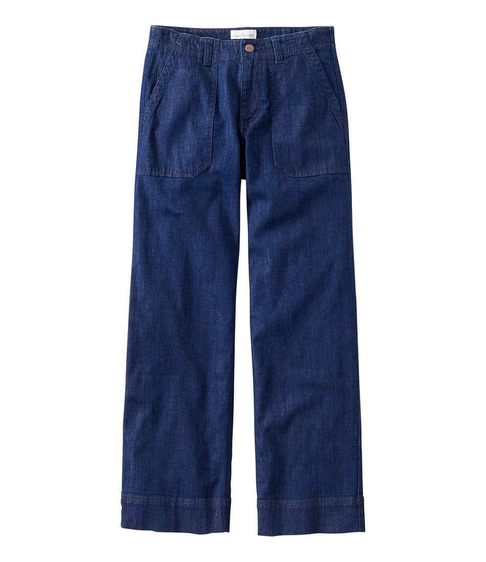 Women's Signature Utility Jeans, Mid-Rise Wide-Leg Ankle | L.L.Bean online