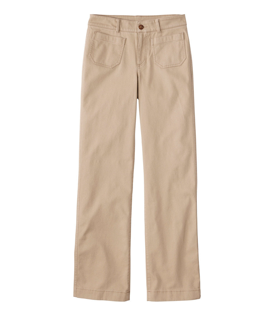 Women's Comfort Stretch Patch Pocket Pants, Mid-Rise Wide Straight-Leg Chino | L.L.Bean near me