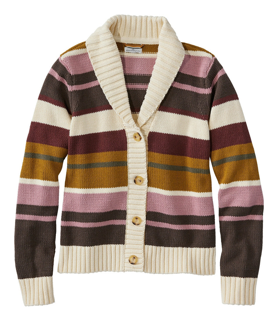 Women's Signature Original Cotton Sweater, Shawl Cardigan Stripe | L.L.Bean sale