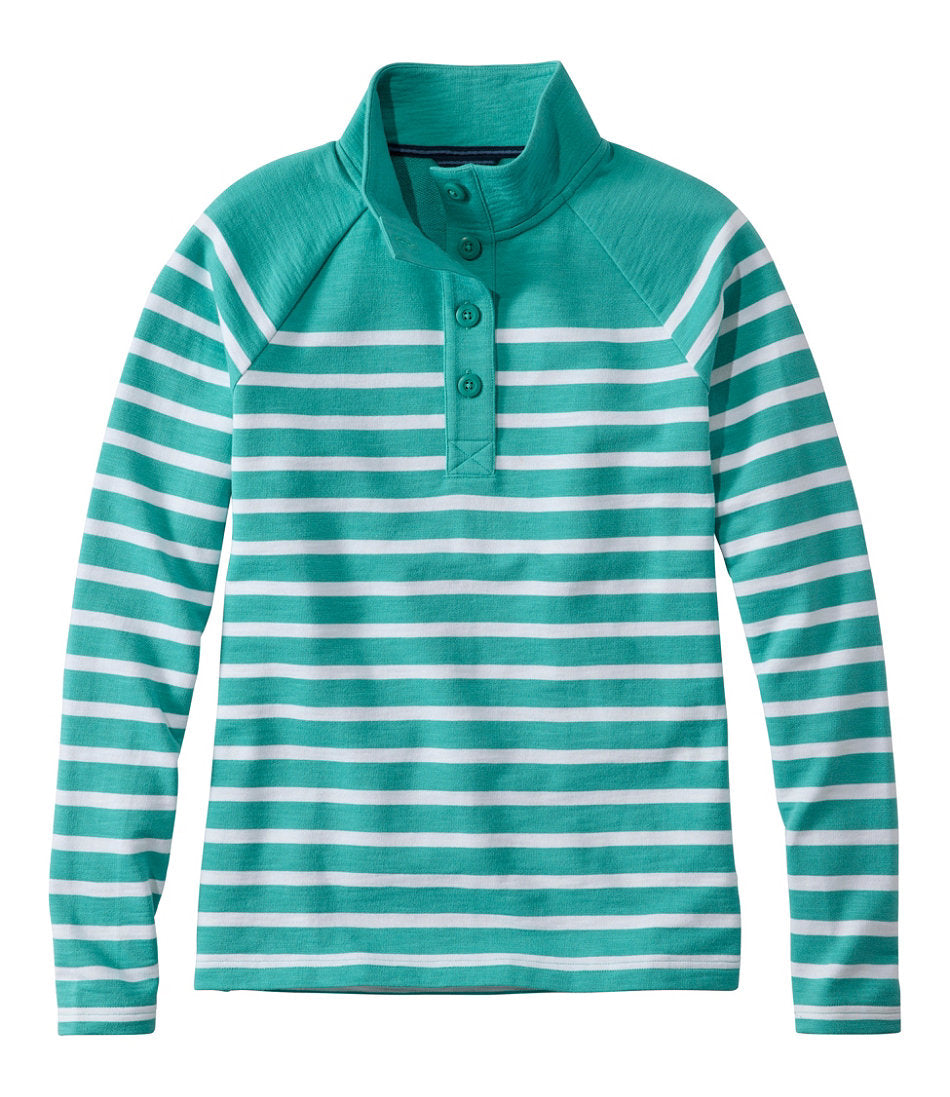 Women's Peaks Island Button Mockneck, Stripe | L.L.Bean near me