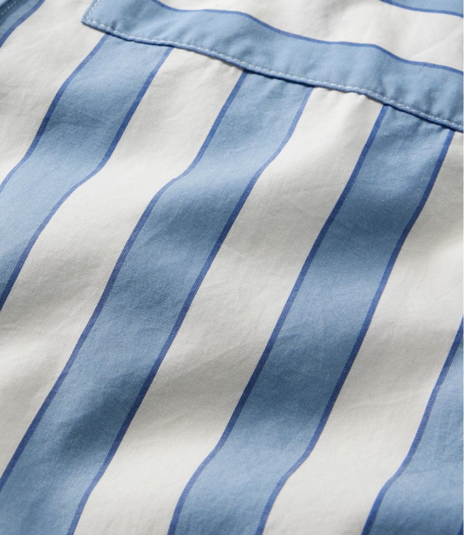 Women's Signature Premium Essential Poplin Shirt, Long-Sleeve Novelty Stripe | L.L.Bean online
