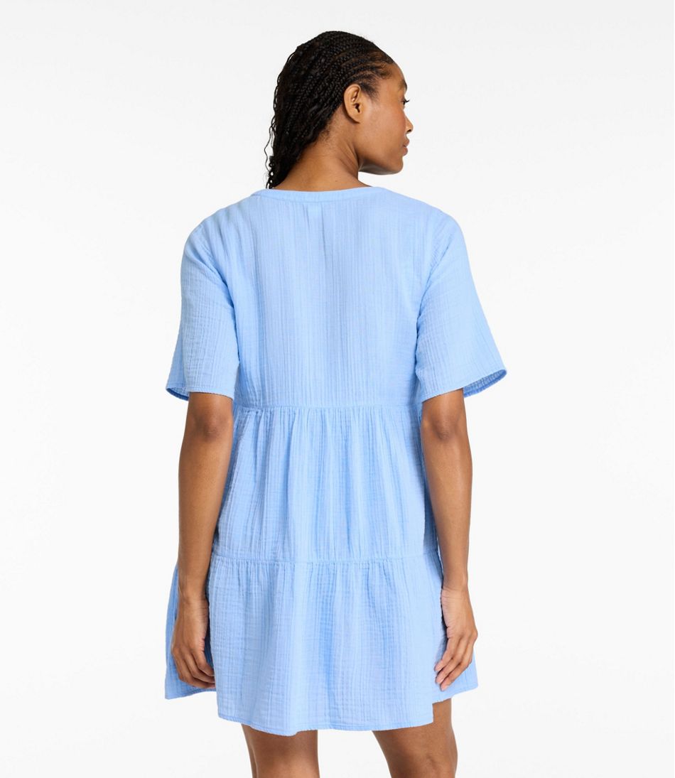 Women's Cloud Gauze Cover-Up Tiered Dress, Print | L.L.Bean for sale