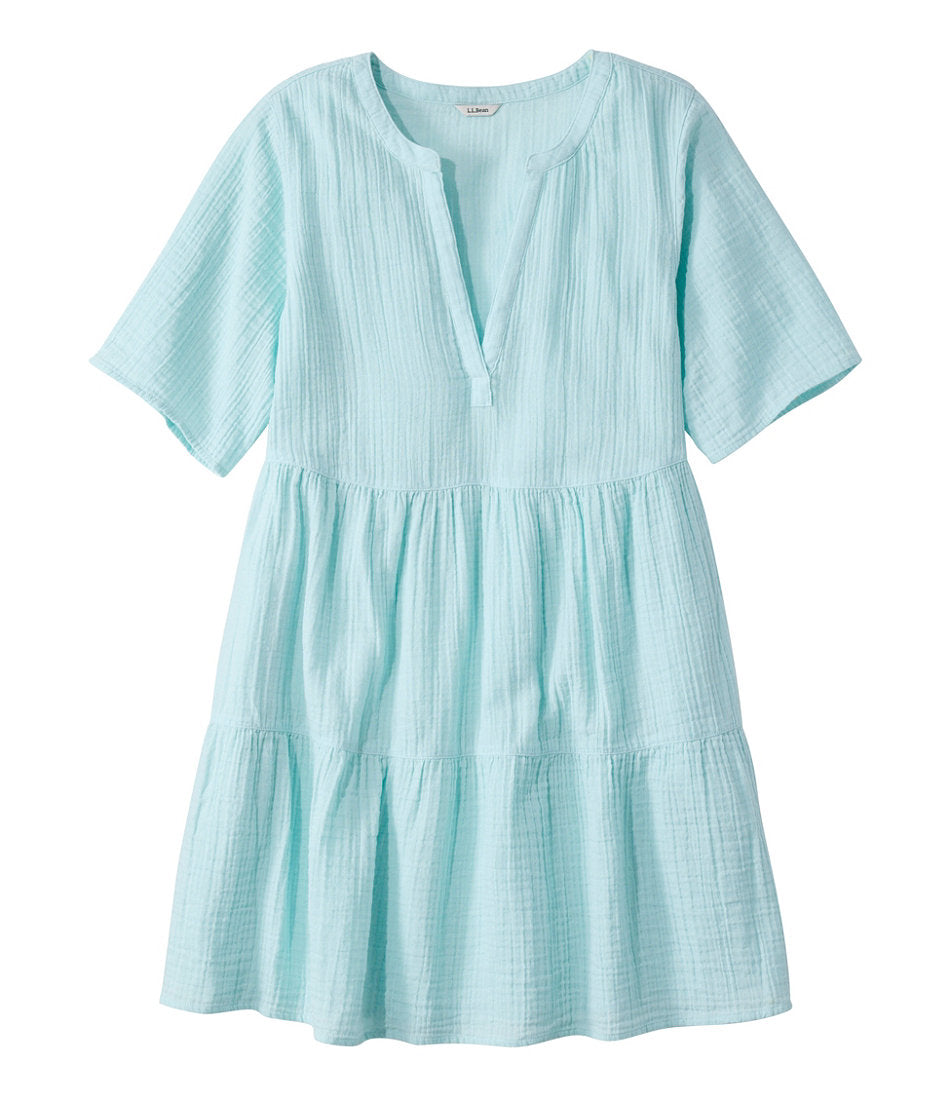 Women's Cloud Gauze Cover-Up Tiered Dress, Print | L.L.Bean for sale