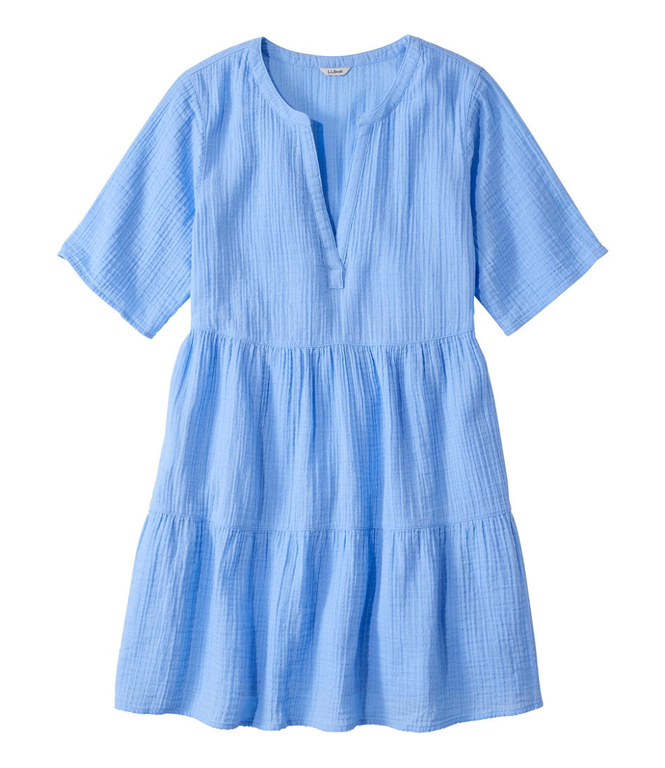 Women's Cloud Gauze Cover-Up Tiered Dress, Print | L.L.Bean for sale