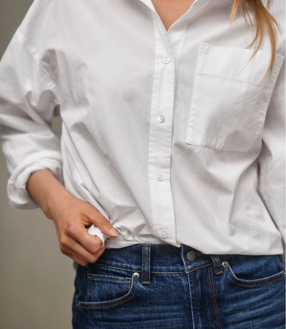 Women's Signature Premium Essential Poplin Shirt, Long-Sleeve | L.L.Bean sale