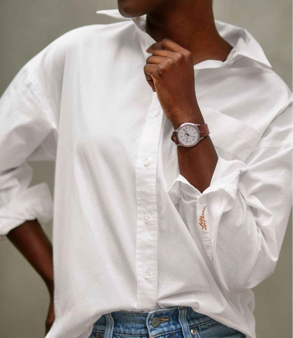 Women's Signature Premium Essential Poplin Shirt, Long-Sleeve | L.L.Bean sale