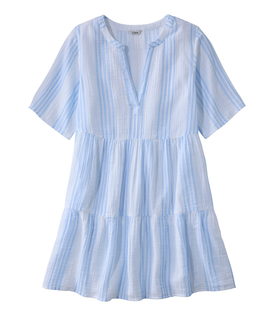 Women's Cloud Gauze Cover-Up, Tiered Dress Print | L.L.Bean online