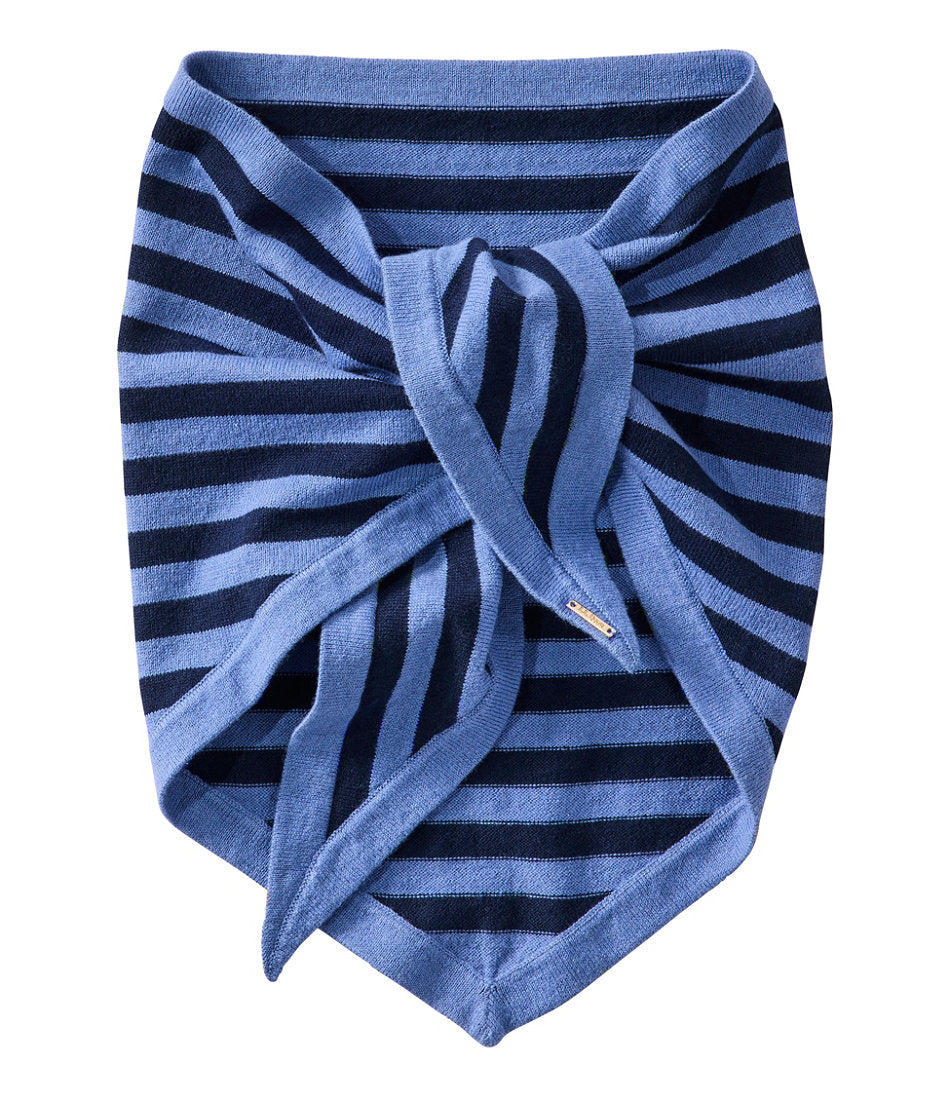 Women's Cotton/Cashmere Knit Triangle Scarf, Striped | L.L.Bean on sale