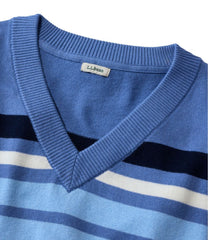 Women's Cotton/Cashmere Sweater, V-Neck Stripe | L.L.Bean discount