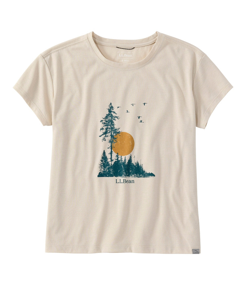 Women's Mountainside Crewneck Tee, Short-Sleeve Graphic | L.L.Bean sale