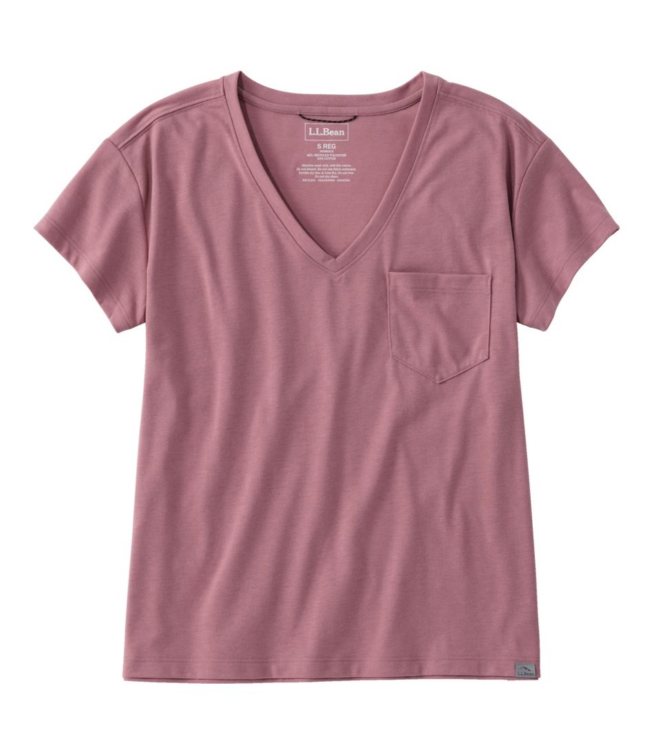 Women's Mountainside V-Neck Pocket Tee, Short Sleeve | L.L.Bean discount