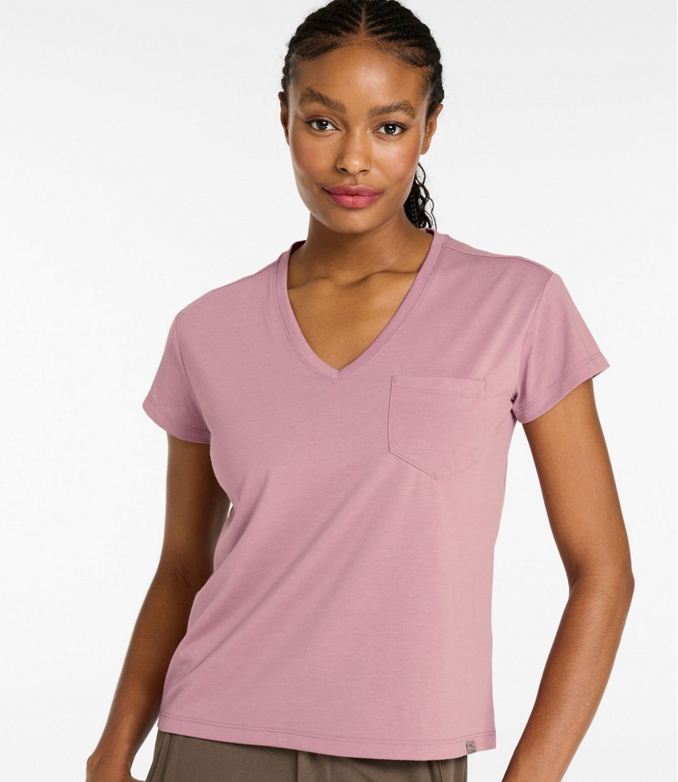 Women's Mountainside V-Neck Pocket Tee, Short Sleeve | L.L.Bean discount
