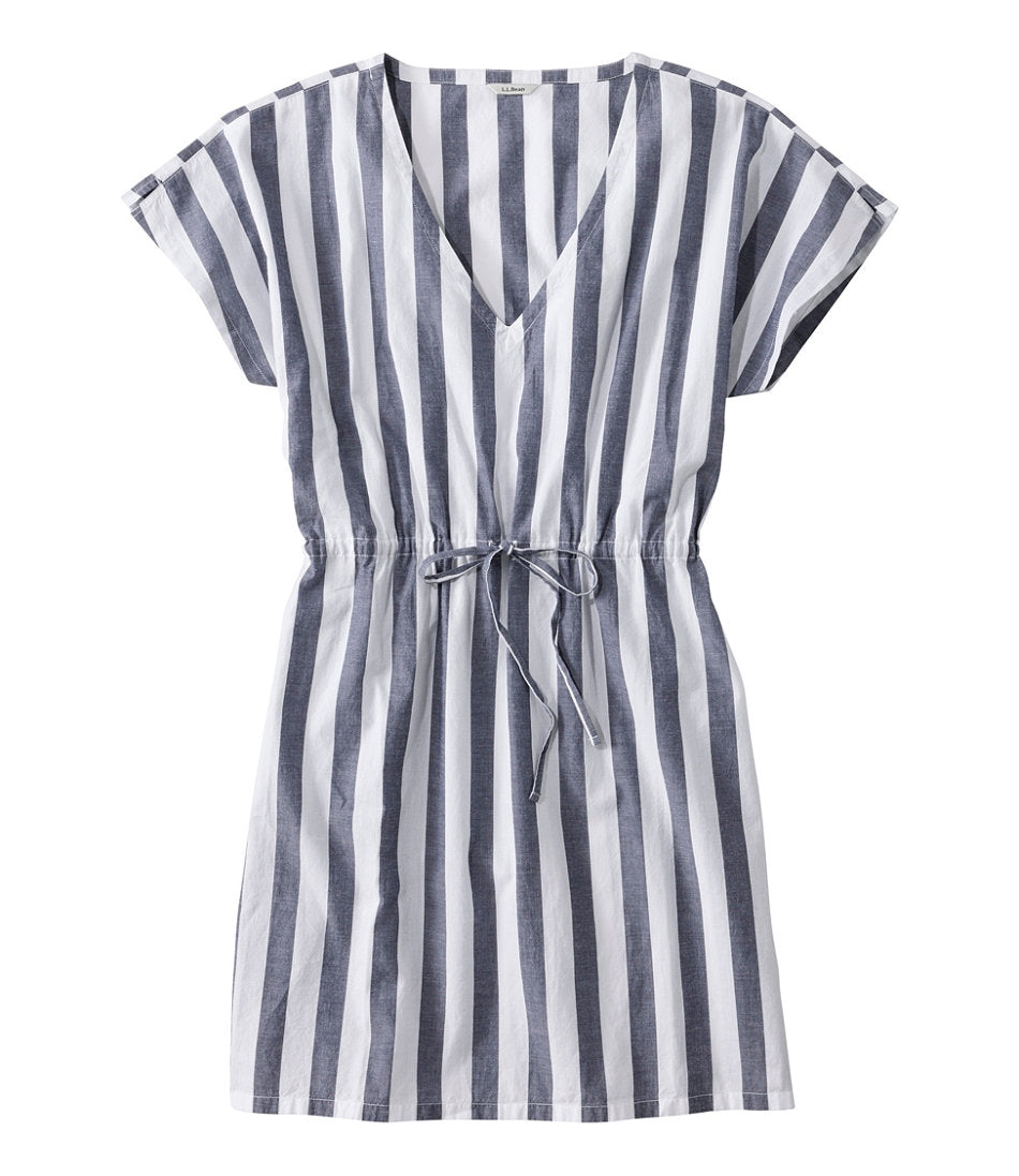 Women's L.L.Bean Coastal Cotton Cover-Up Caftan, Print | L.L.Bean on sale