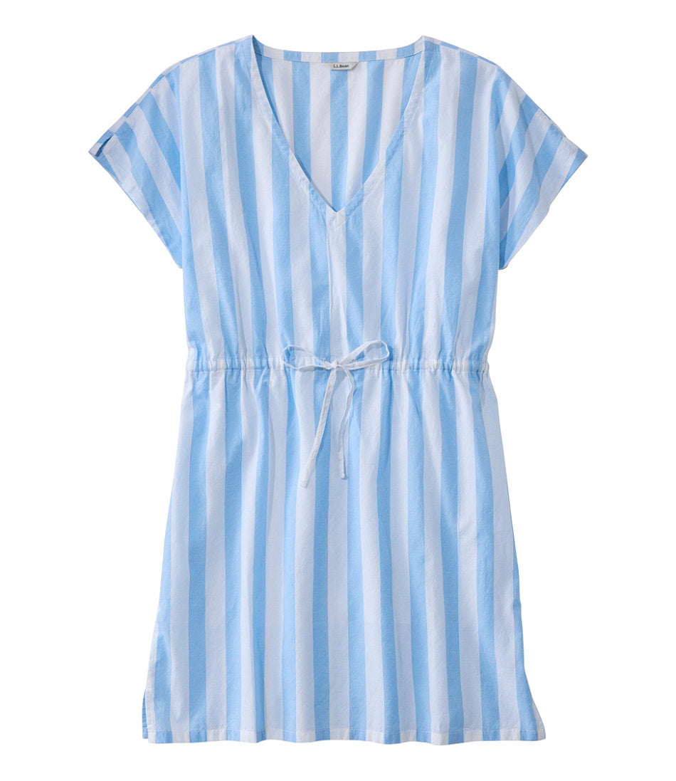 Women's L.L.Bean Coastal Cotton Cover-Up Caftan, Print | L.L.Bean on sale