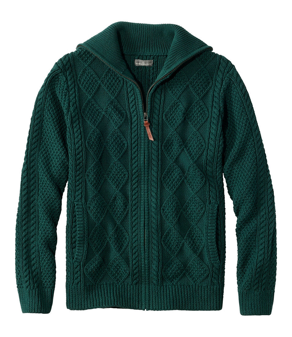 Men's Signature Cotton Fisherman Sweater, Full-Zip | L.L.Bean discount