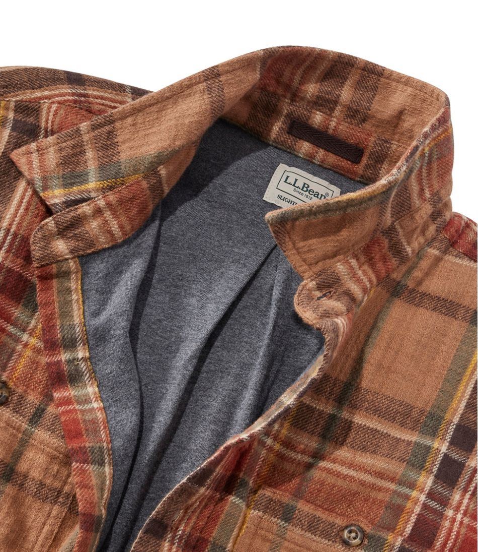 Men's 1912 Field Flannel Shirt, Lined, Slightly Fitted Untucked Fit, Plaid | L.L.Bean outlet