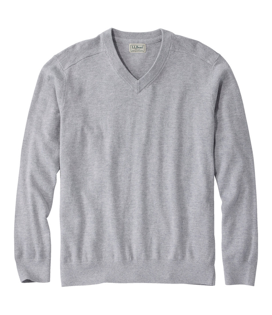 Men's All Seasons Cotton Blend Sweater, V-Neck | L.L.Bean sale