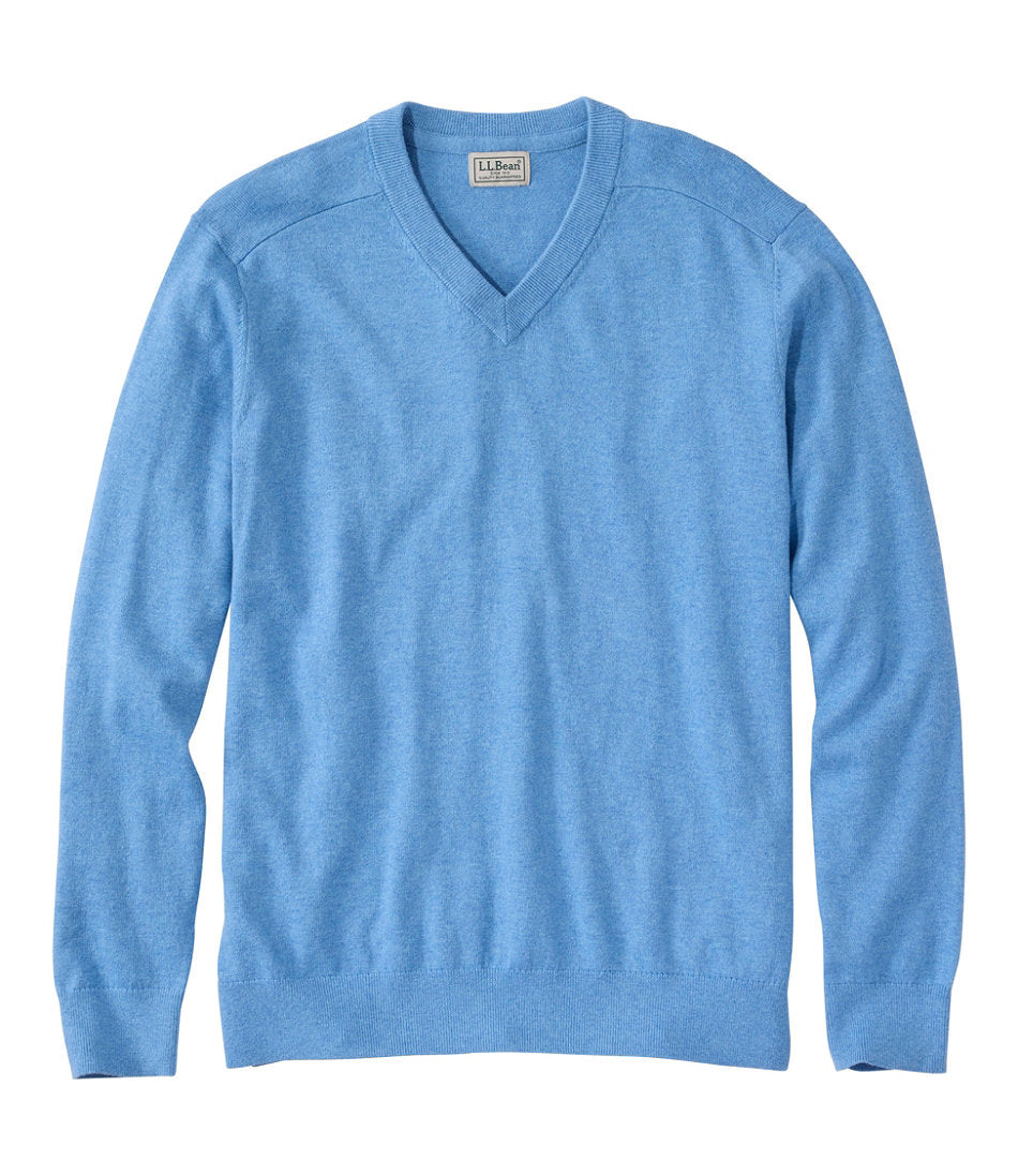 Men's All Seasons Cotton Blend Sweater, V-Neck | L.L.Bean sale
