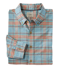 Men's Sunwashed Oxford Shirt, Slightly Fitted Untucked Fit, Plaid | L.L.Bean discount