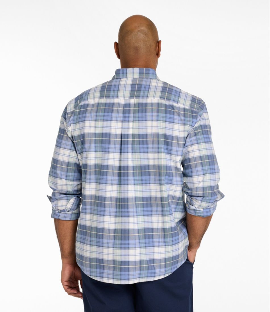 Men's Sunwashed Oxford Shirt, Slightly Fitted Untucked Fit, Plaid | L.L.Bean discount