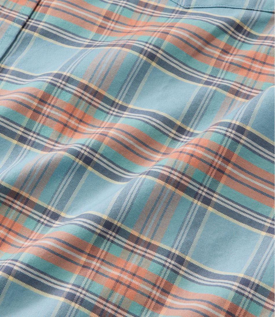 Men's Sunwashed Oxford Shirt, Slightly Fitted Untucked Fit, Plaid | L.L.Bean discount