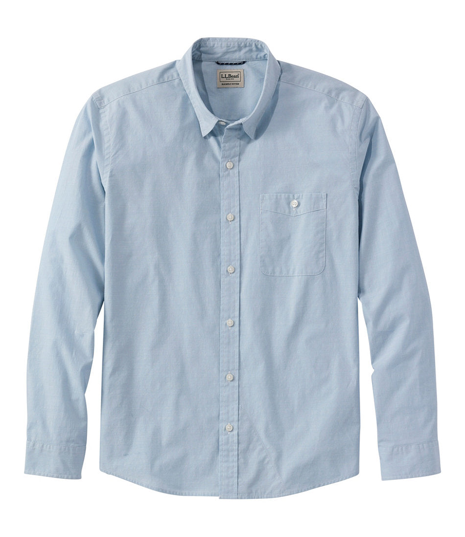 Men's Comfort Stretch Performance® Chambray Shirt, Long-Sleeve, Slightly Fitted Untucked Fit | L.L.Bean near me
