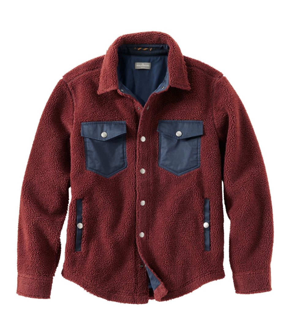 Men's Signature Mixed Media Fleece Shirt Jacket | L.L.Bean near me
