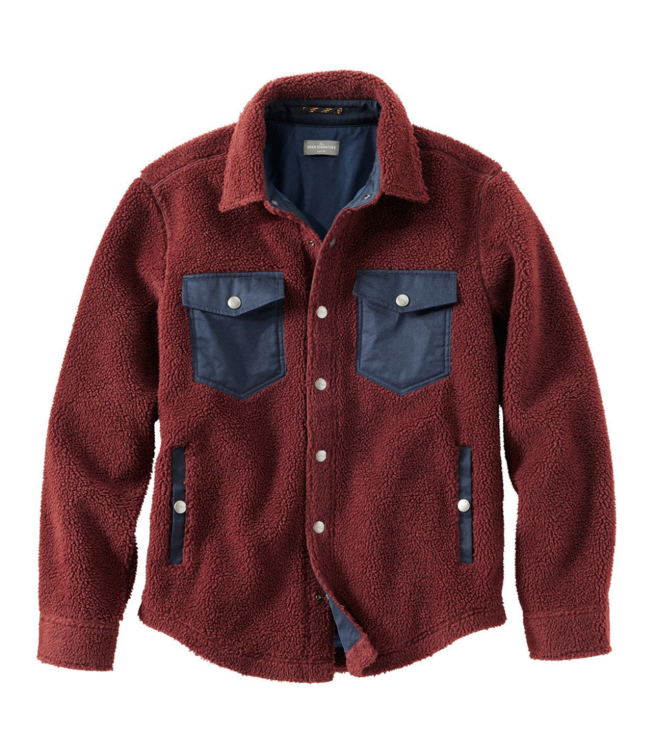 Men's Signature Mixed Media Fleece Shirt Jacket | L.L.Bean near me