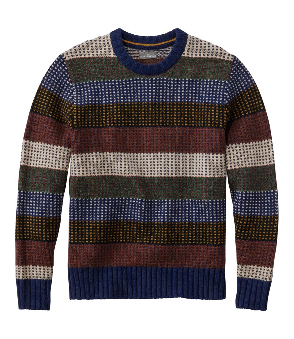 Men's Signature 1980 Matinicus Rock Sweater, Crewneck, Stripe | L.L.Bean discount