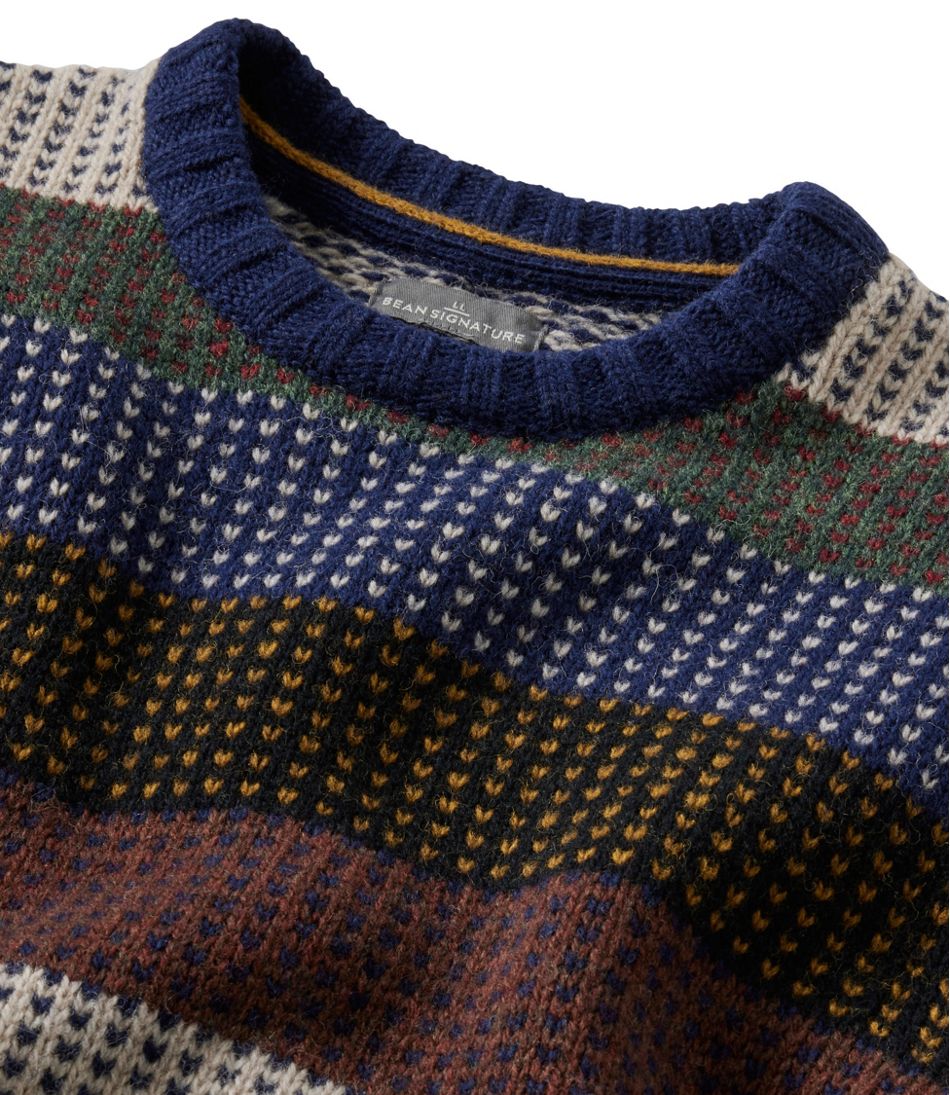 Men's Signature 1980 Matinicus Rock Sweater, Crewneck, Stripe | L.L.Bean discount