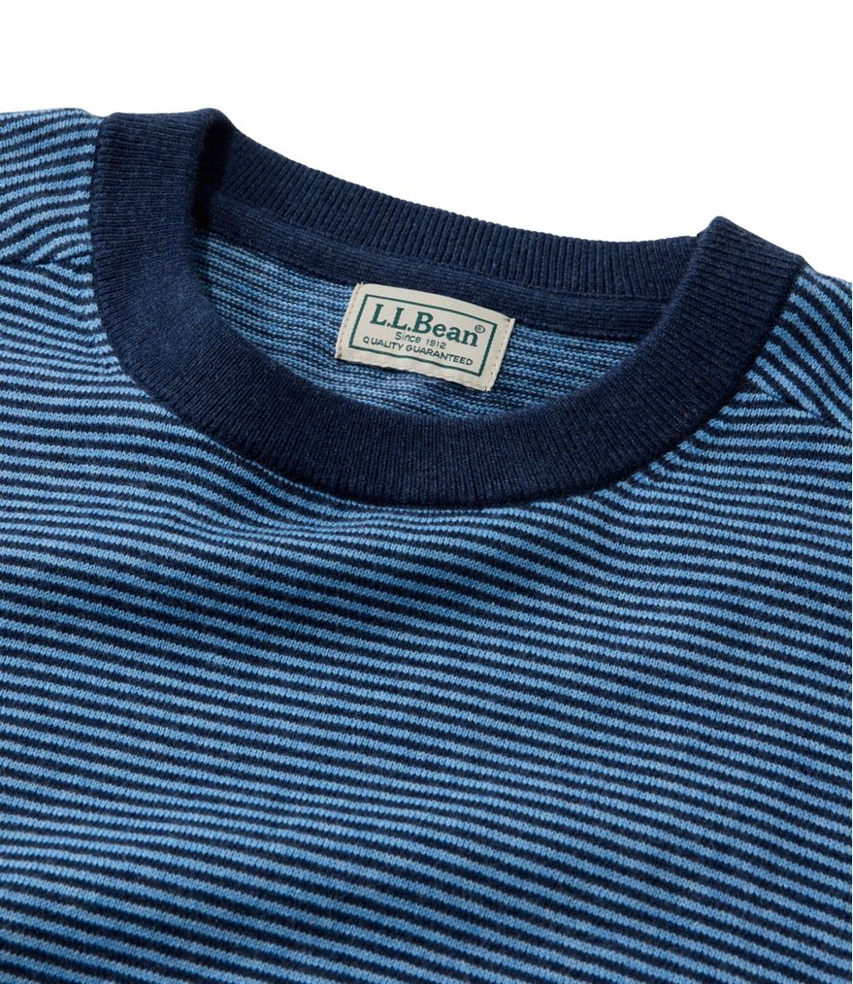 Men's All Seasons Cotton Blend Sweater, Crewneck, Stripe | L.L.Bean discount