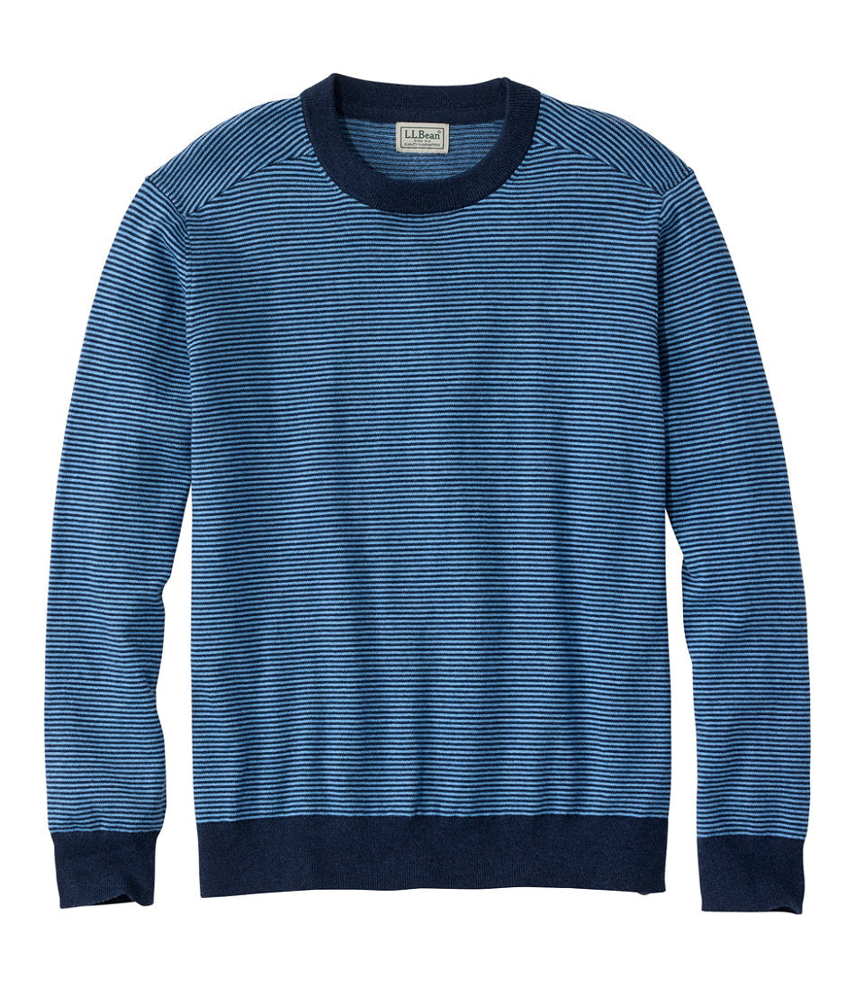 Men's All Seasons Cotton Blend Sweater, Crewneck, Stripe | L.L.Bean discount