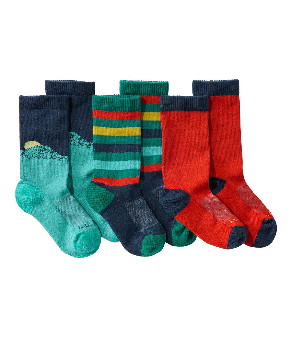 Kids' Camden Trail Socks, 3-Pack | L.L.Bean online
