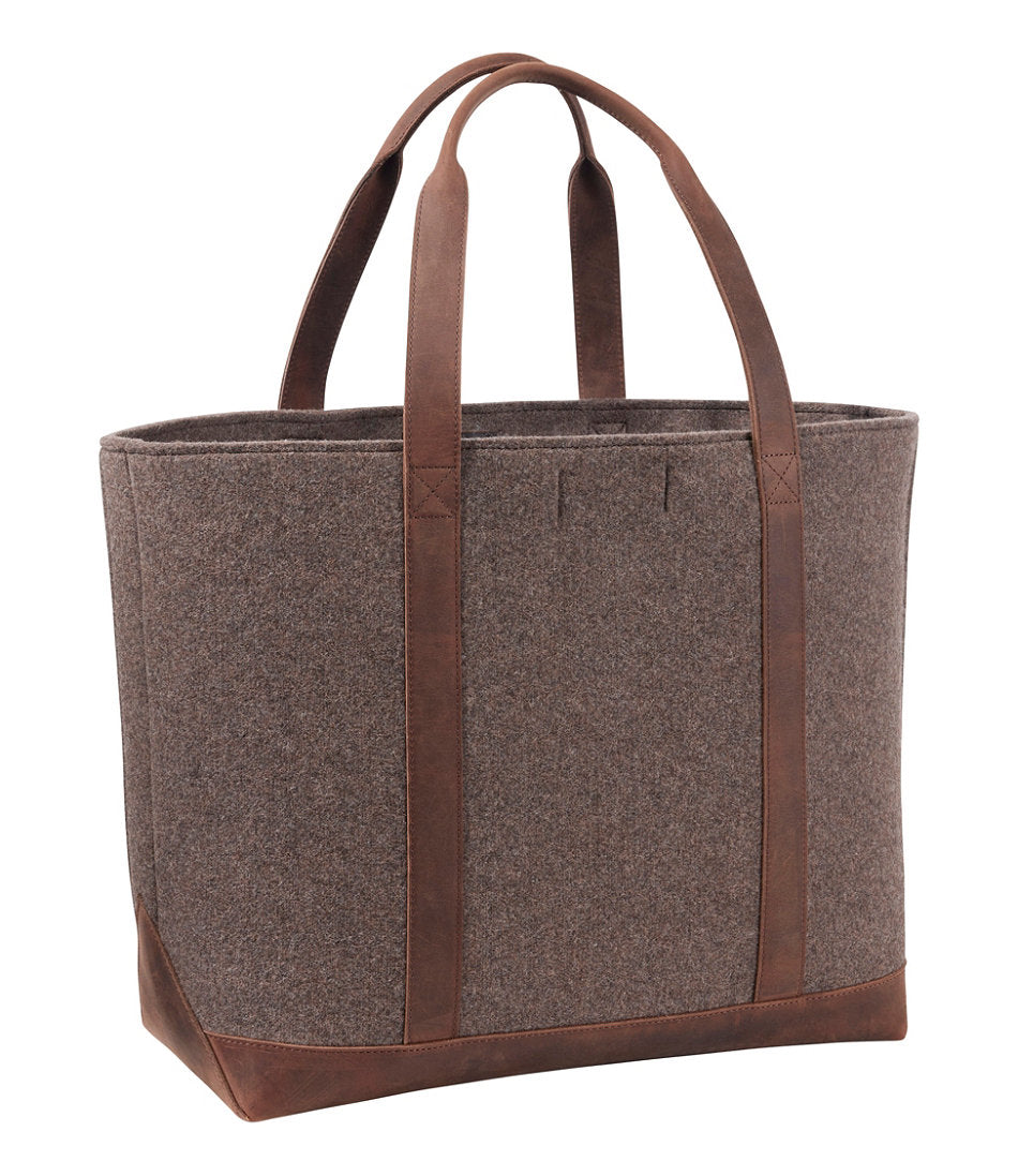 Leather-Trim Wool Tote | L.L.Bean discount