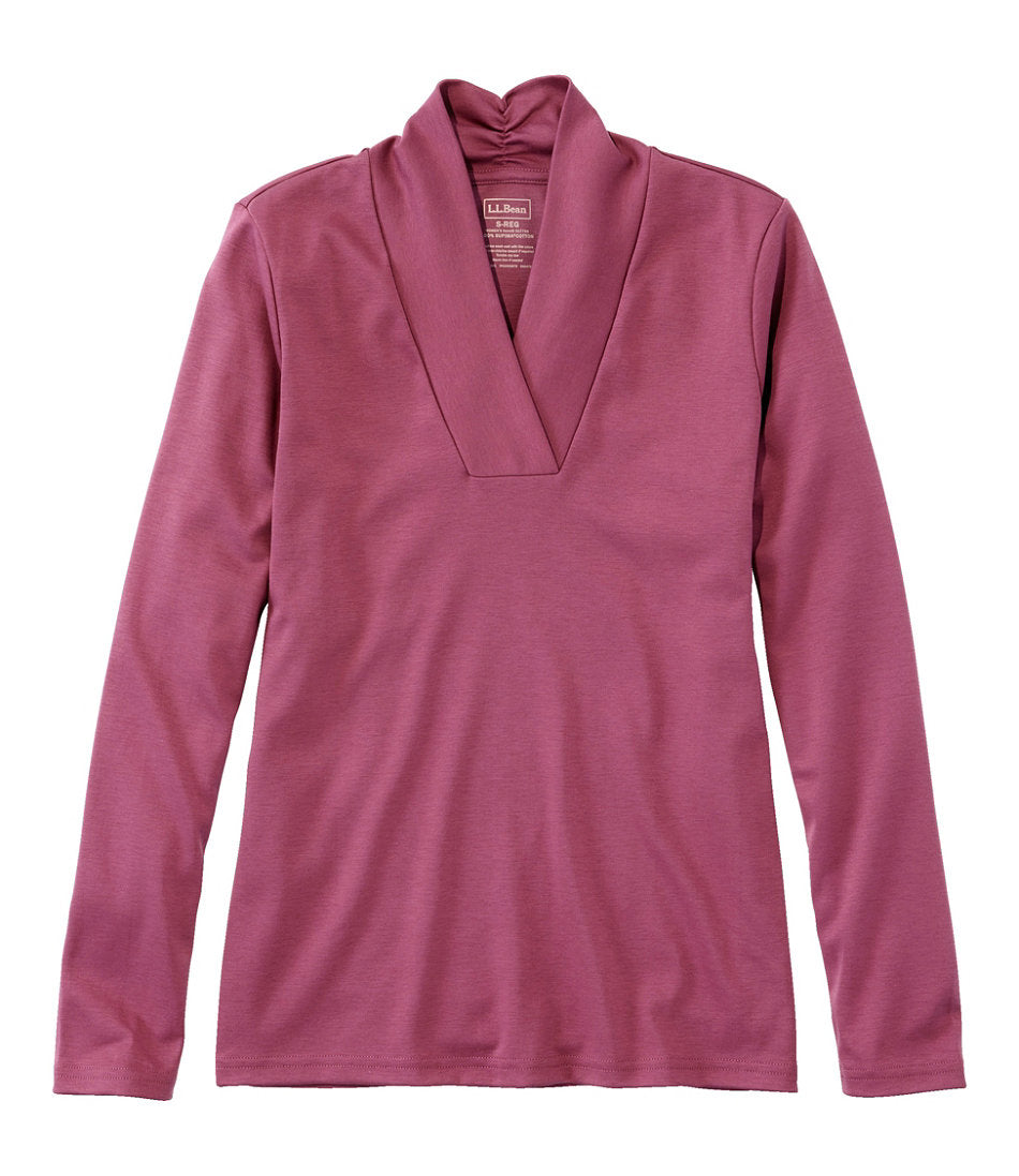 Women's Pima Cotton Tee, Shawl Long-Sleeve | L.L.Bean on sale