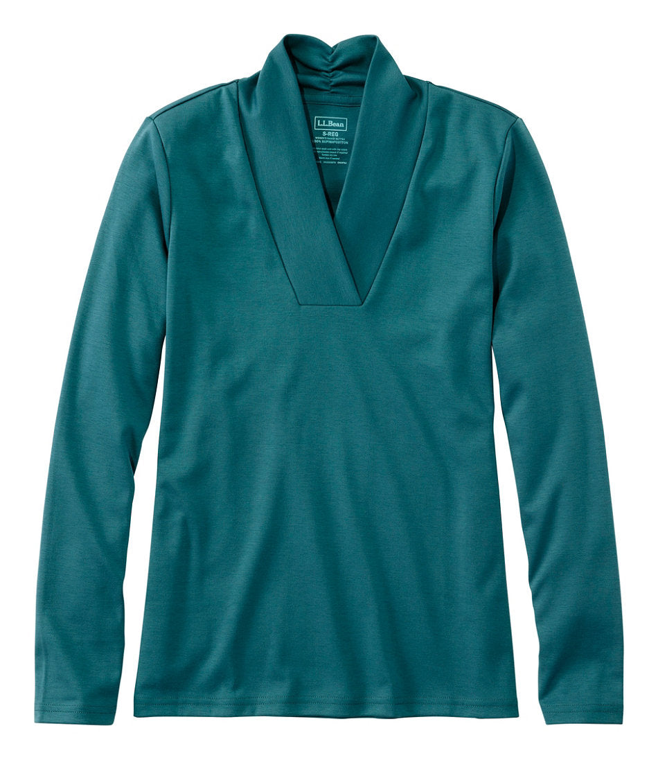 Women's Pima Cotton Tee, Shawl Long-Sleeve | L.L.Bean on sale