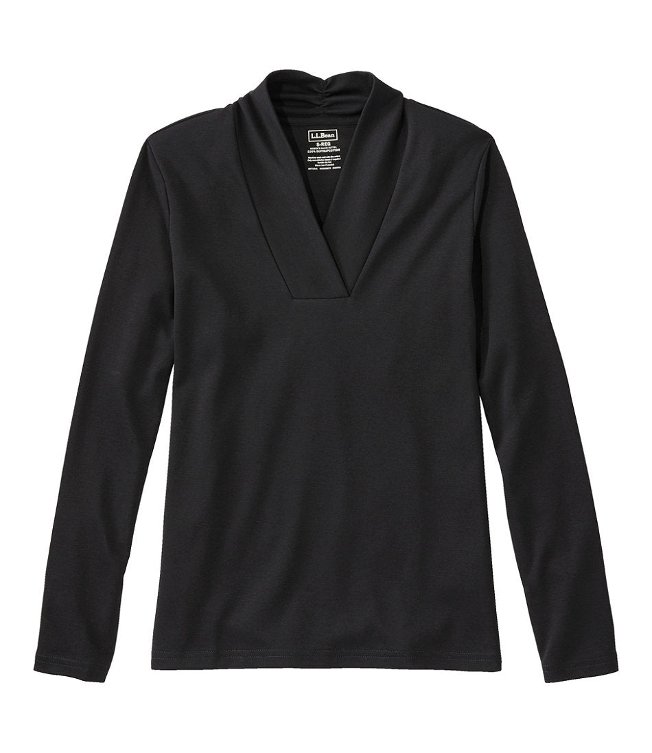 Women's Pima Cotton Tee, Shawl Long-Sleeve | L.L.Bean on sale