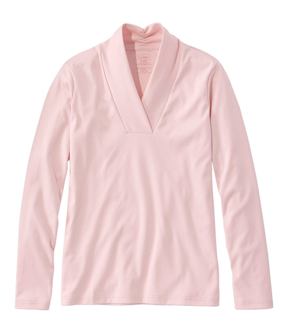Women's Pima Cotton Tee, Shawl Long-Sleeve | L.L.Bean on sale