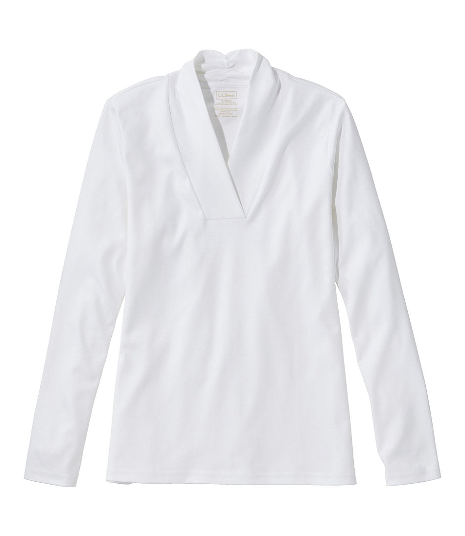 Women's Pima Cotton Tee, Shawl Long-Sleeve | L.L.Bean on sale